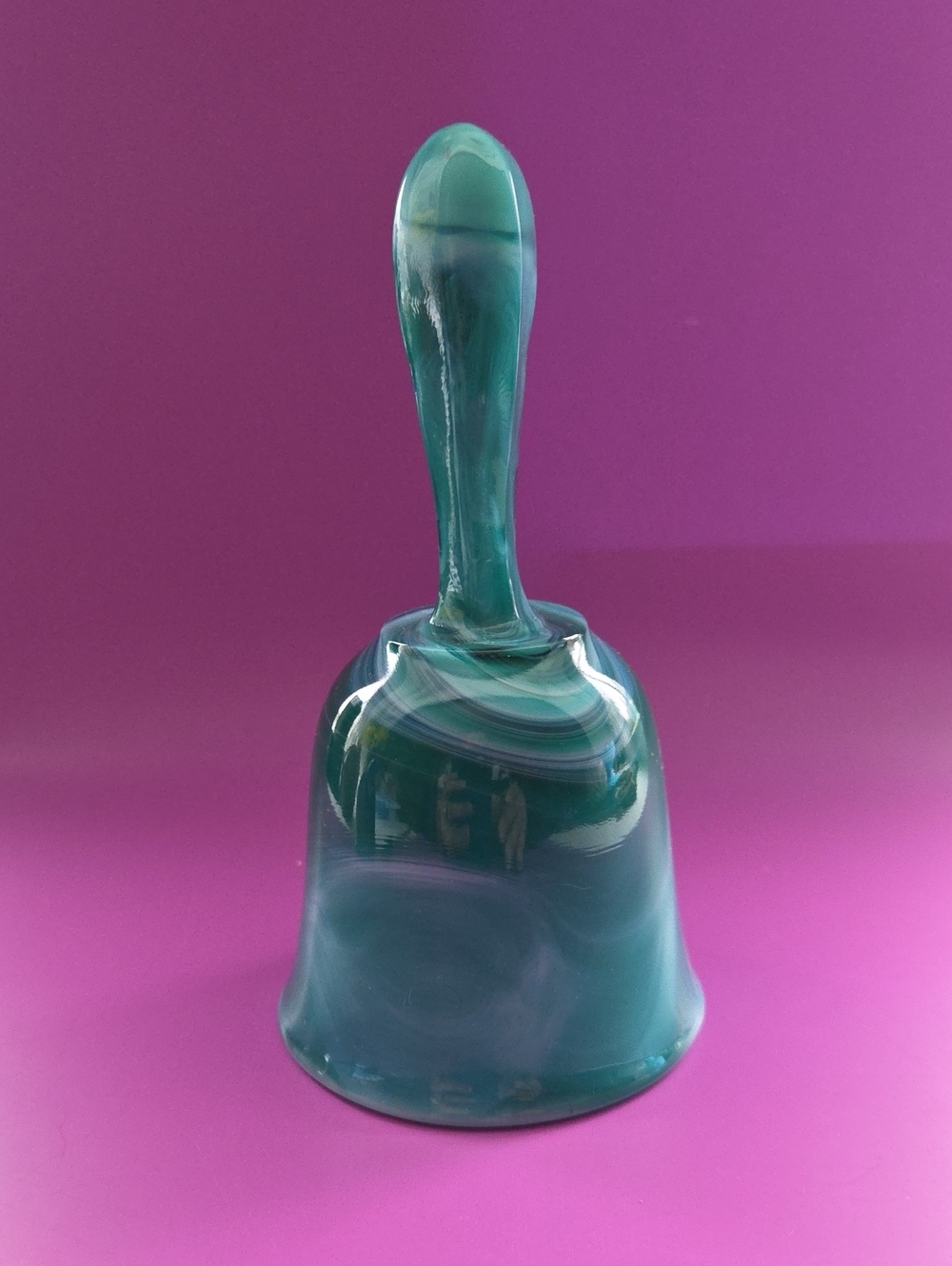 Imperial Art Glass Green Glass Slag Bell